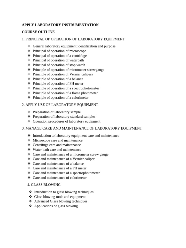 Apply Laboratory Instrumentation | PDF | Weighing Scale | Microscope