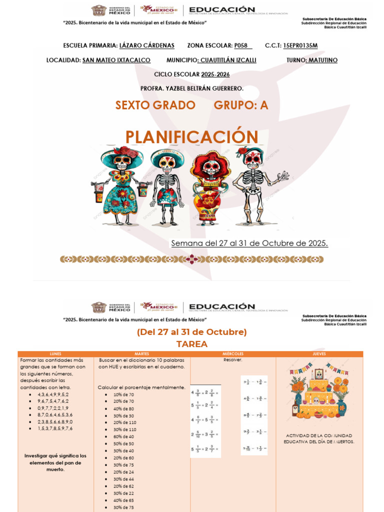 Del 27 Al 31 de Octubre | PDF