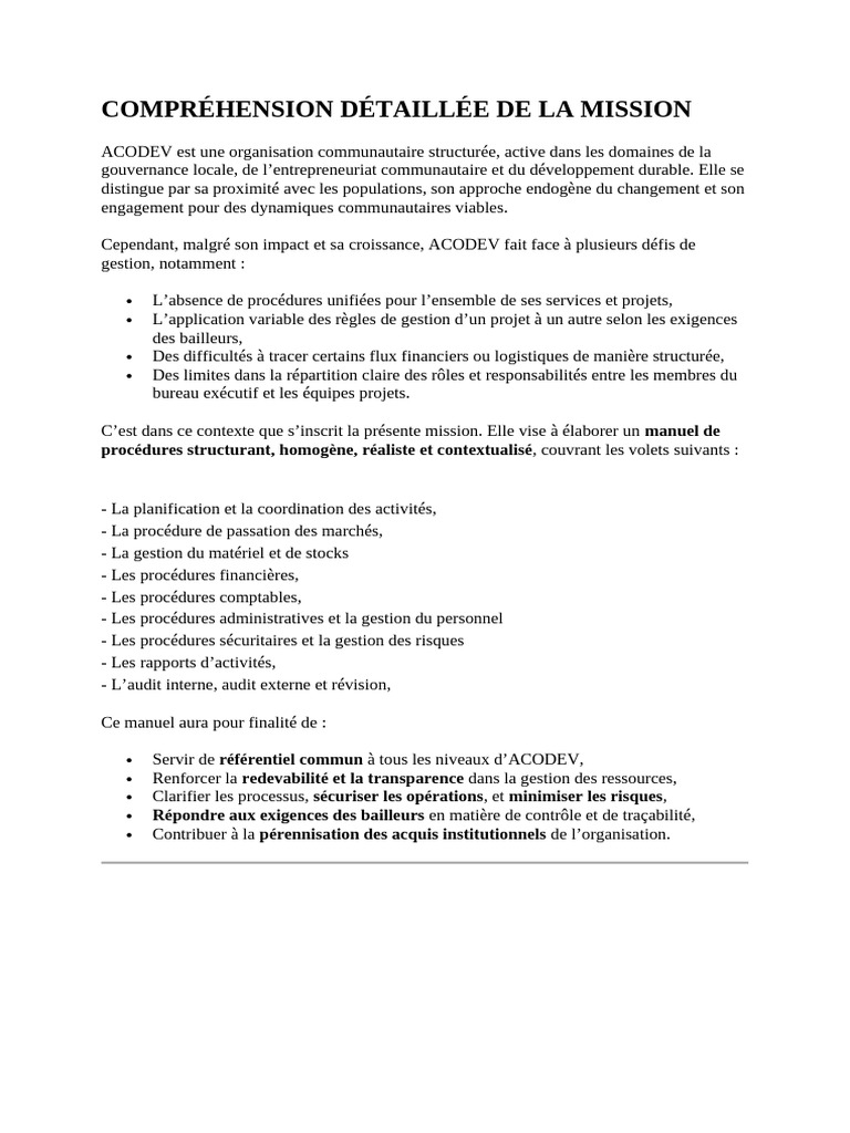 Drafts OT ACODEV | PDF | Audit | Business