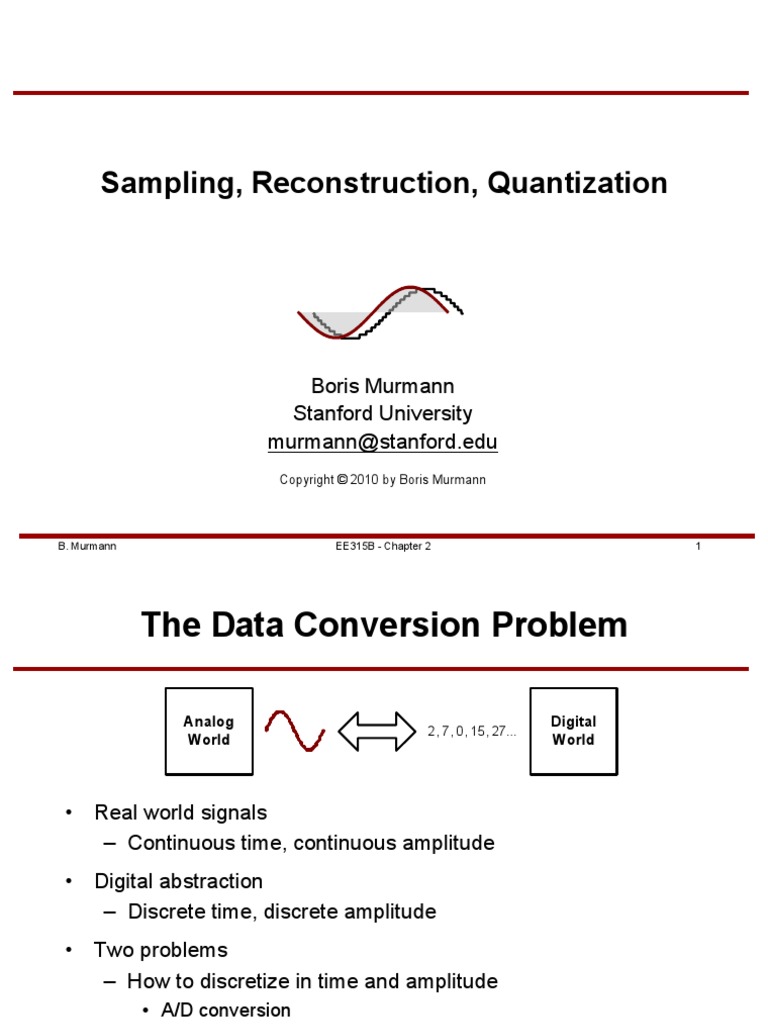 Chapter2 Sampling Quantization PDF Sampling (Signal Processing