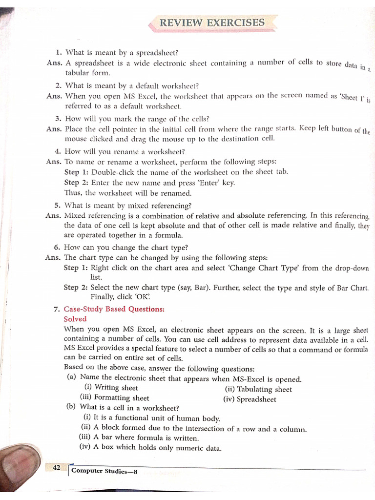 Spreadsheet 8 | PDF