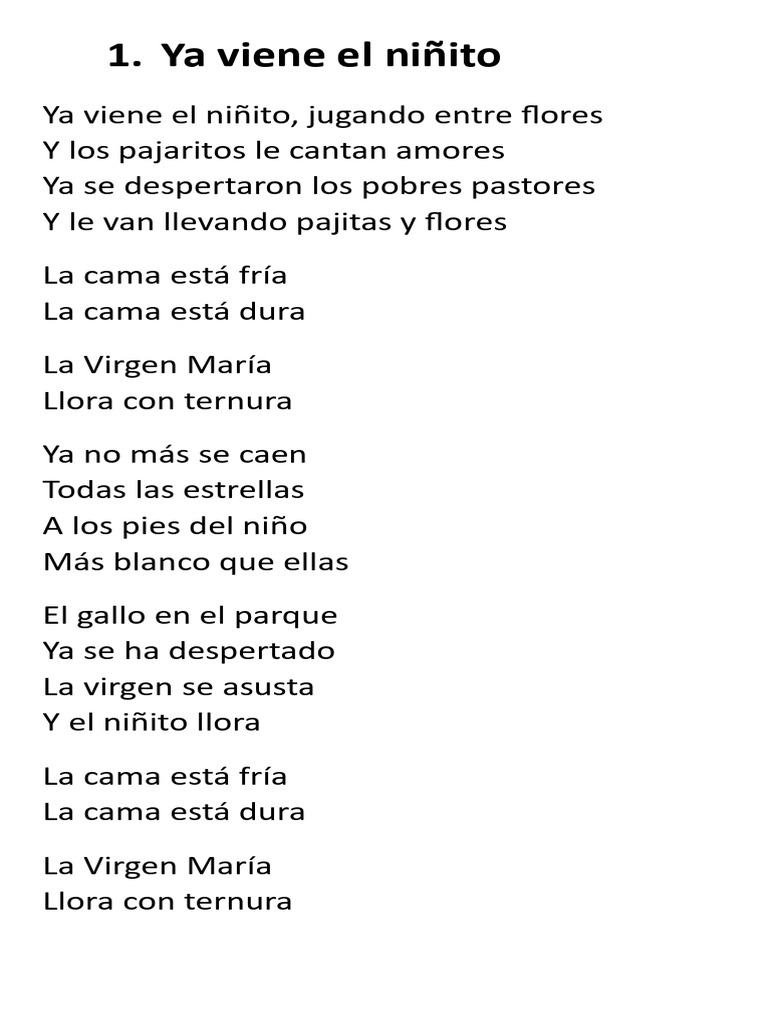 Villancicos 1 | PDF | Navidad | María, madre de Jesús