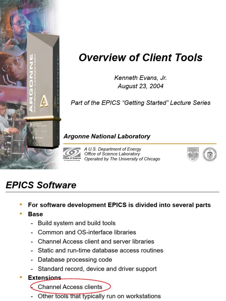 EPICSTraining OverviewOfClientTools | PDF | Computing Platforms ...