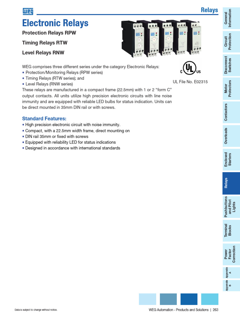 WEG Relays en | PDF | Relay | Switch
