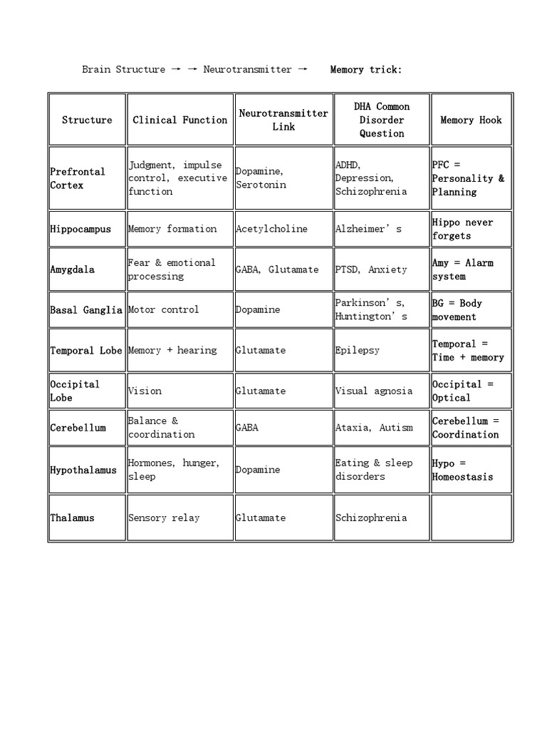 Biopsychology DHA Notes | PDF | Dopamine | Serotonin