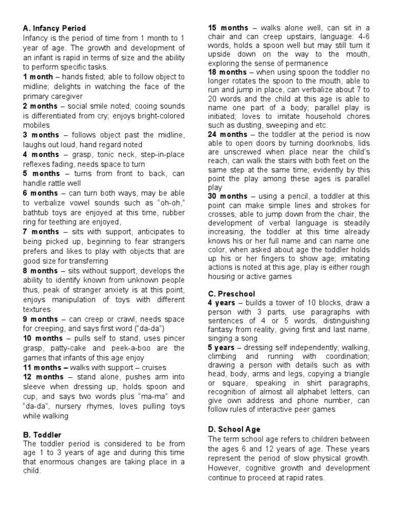 Developmental Milestones | PDF | Infants | Visual Perception