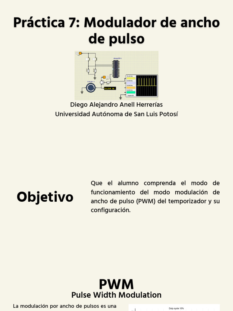 Práctica 7 Modulador de Ancho de Pulso | PDF