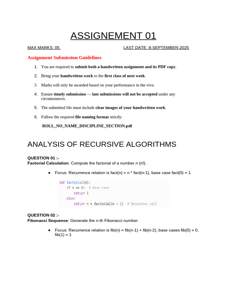 Assignment 01 | PDF