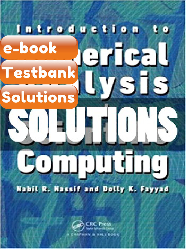Testbank Solutions Introduction to Numerical Analysis and Scientific ...