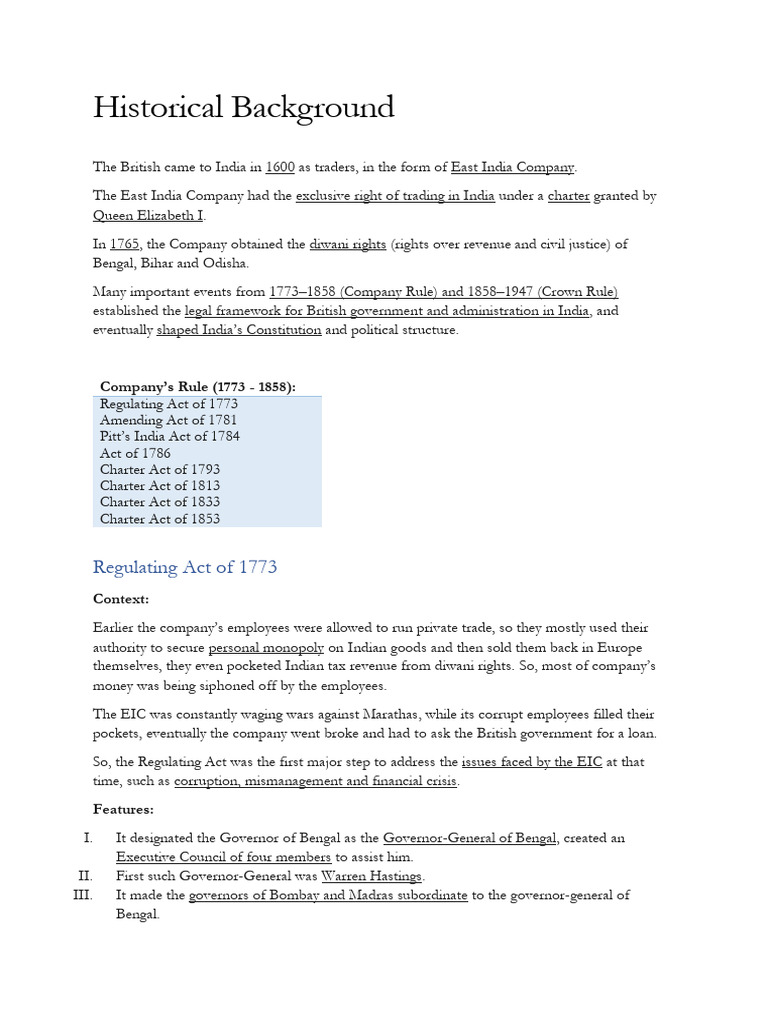 Historical Background | PDF | Partition Of India | Government Institutions