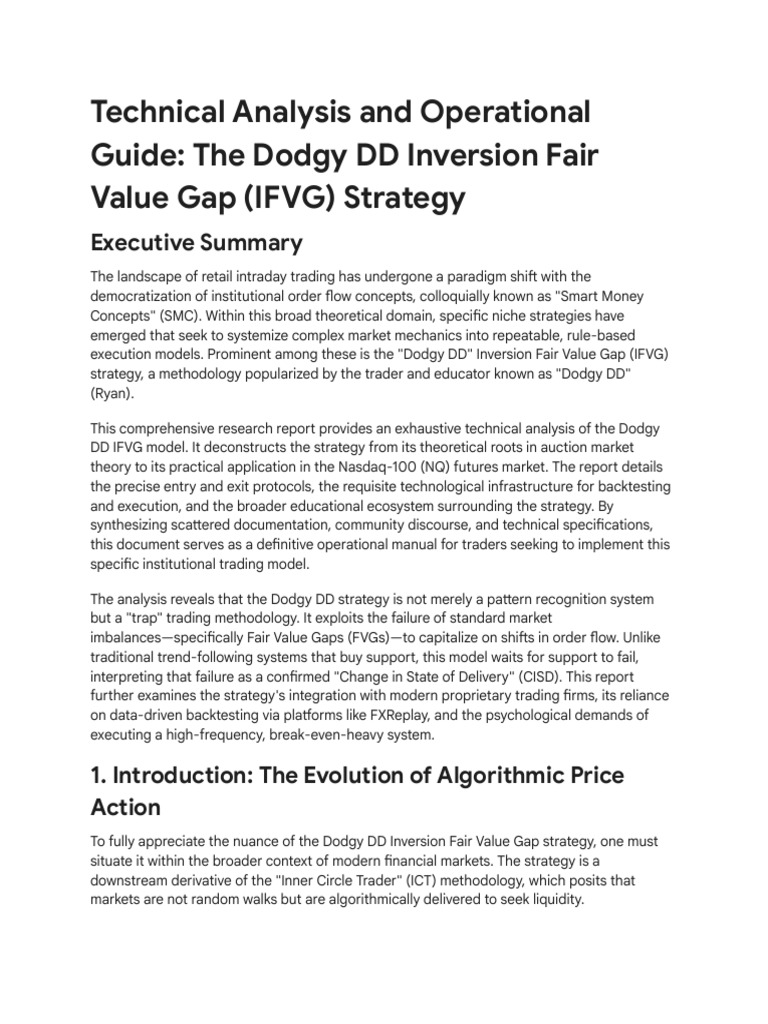 Dodgy DD Inv FVG Strategy Explained | PDF | Market Trend | Market ...