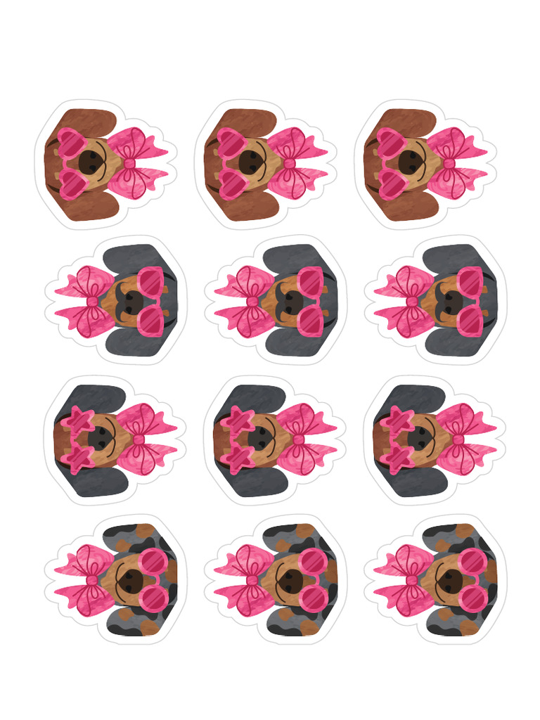 Stickers Perritos A4 | PDF
