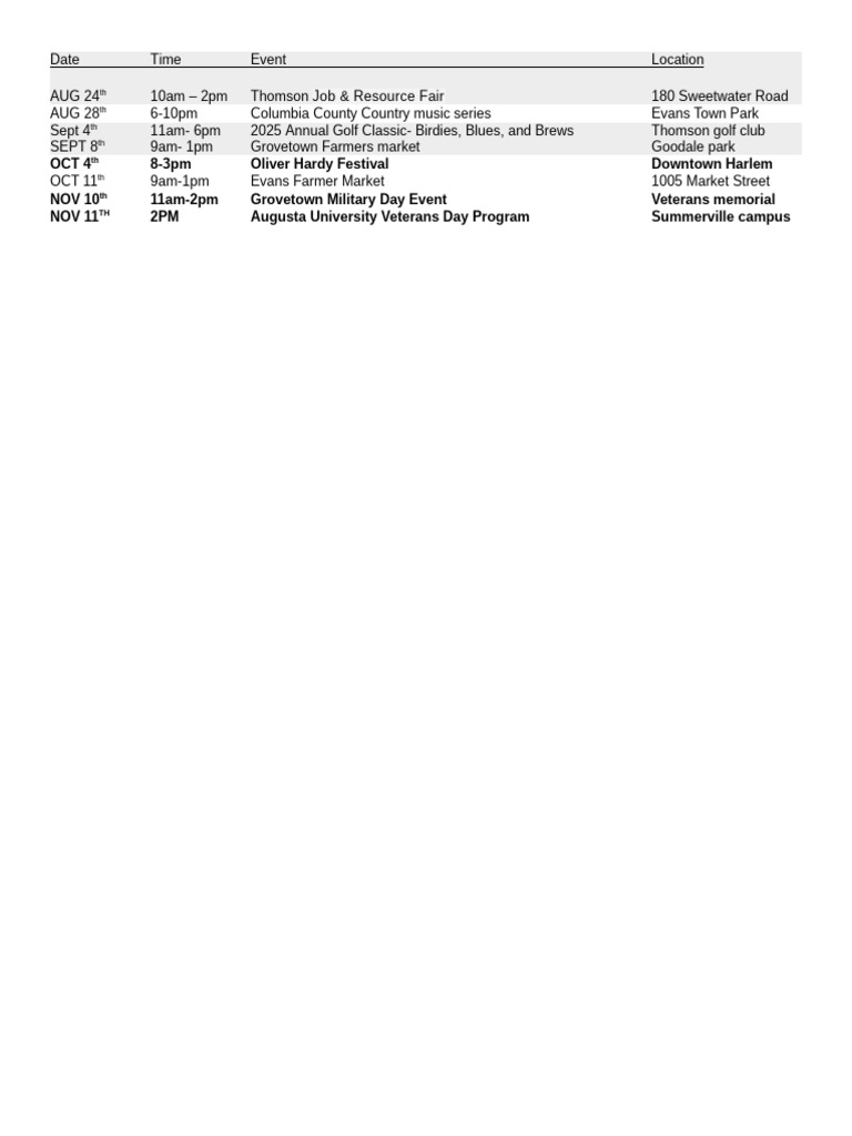 Recruitment Event Opportunities | PDF