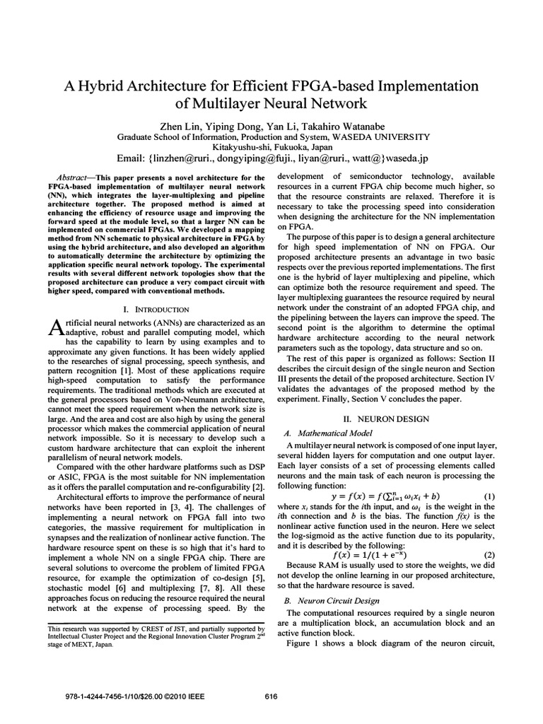 A Hybrid Architecture for Efficient FPGA-based Implementation of ...