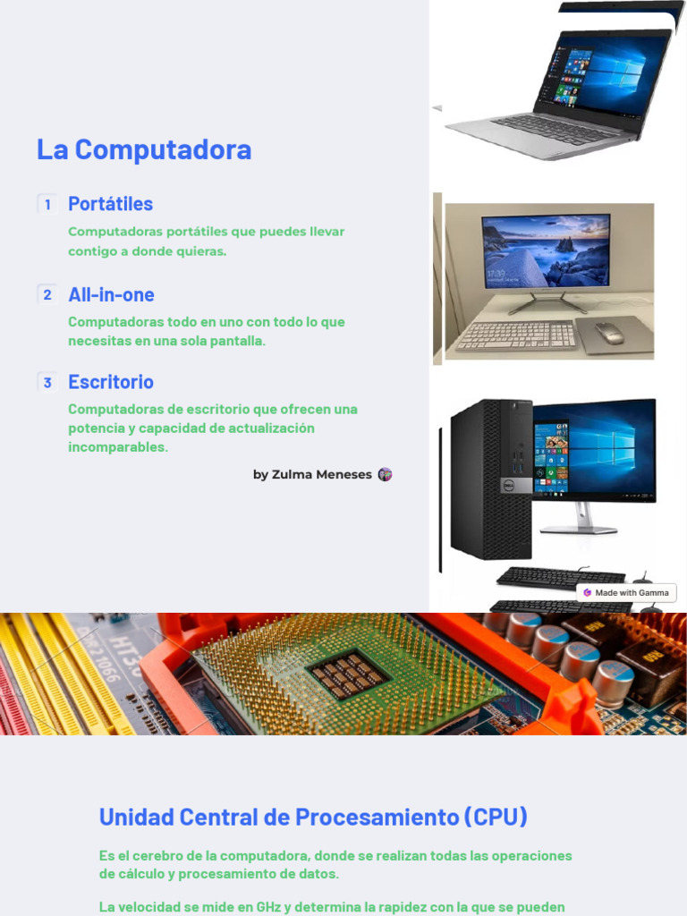 La Computadora | PDF | Almacenamiento de datos de la computadora ...