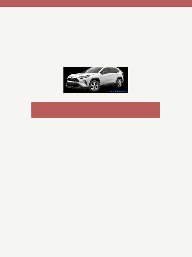 Toyota Rav4 HV 2019 2021 Customize Safety Recall Elecstronic Wiring ...