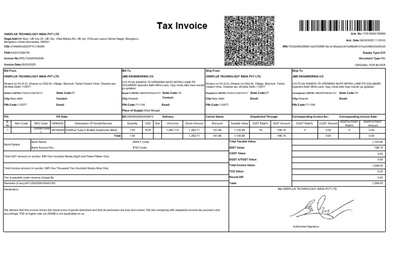 IPDLTI2425002548_Original | PDF | Invoice | Taxation