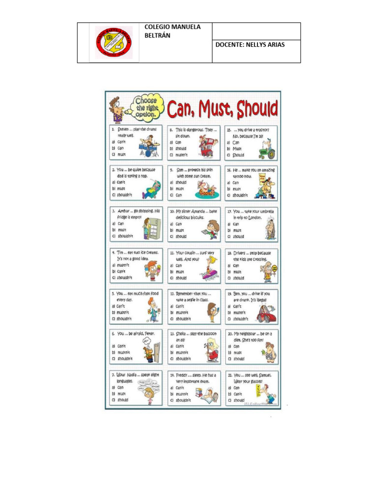 Activity-Calificative Modals Verbs | PDF