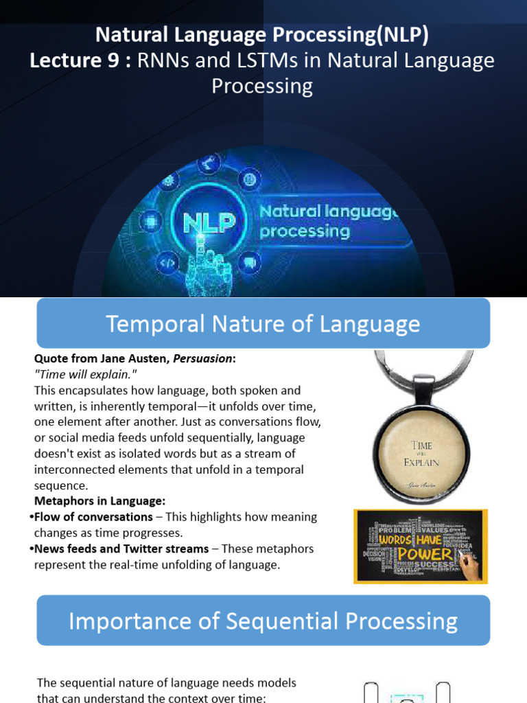 RNN LSTM in NLP.pptx_compressed | PDF | Learning | Algorithms