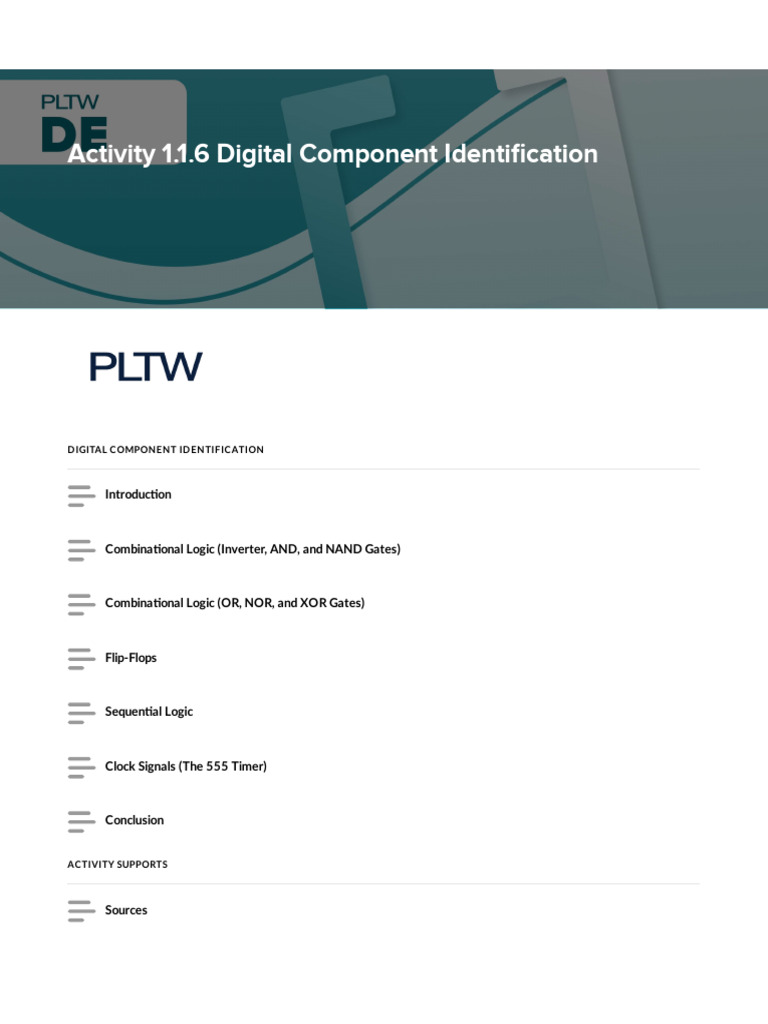 1.1.6 Activity - Digital Component Identification | PDF | Logic Gate ...
