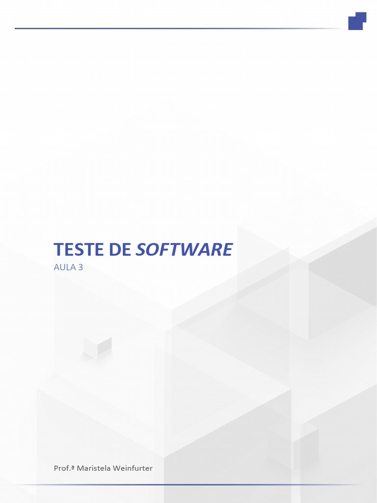Teste de Software Aula 3pdf | PDF | Testes de software ...