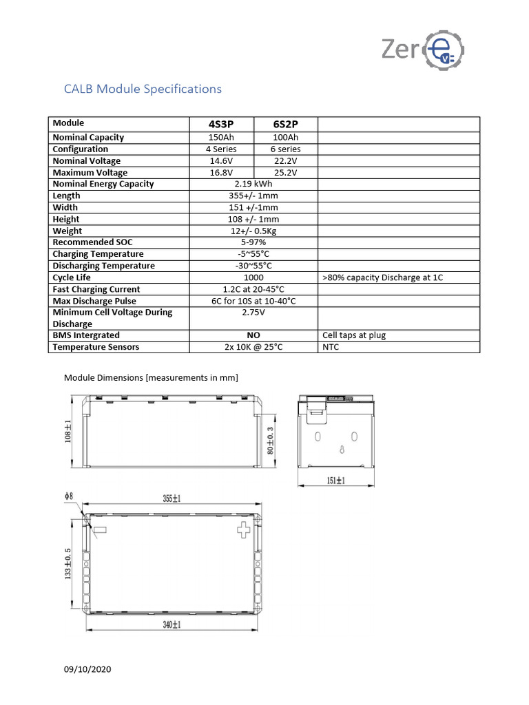 CALB Module Specifications | PDF