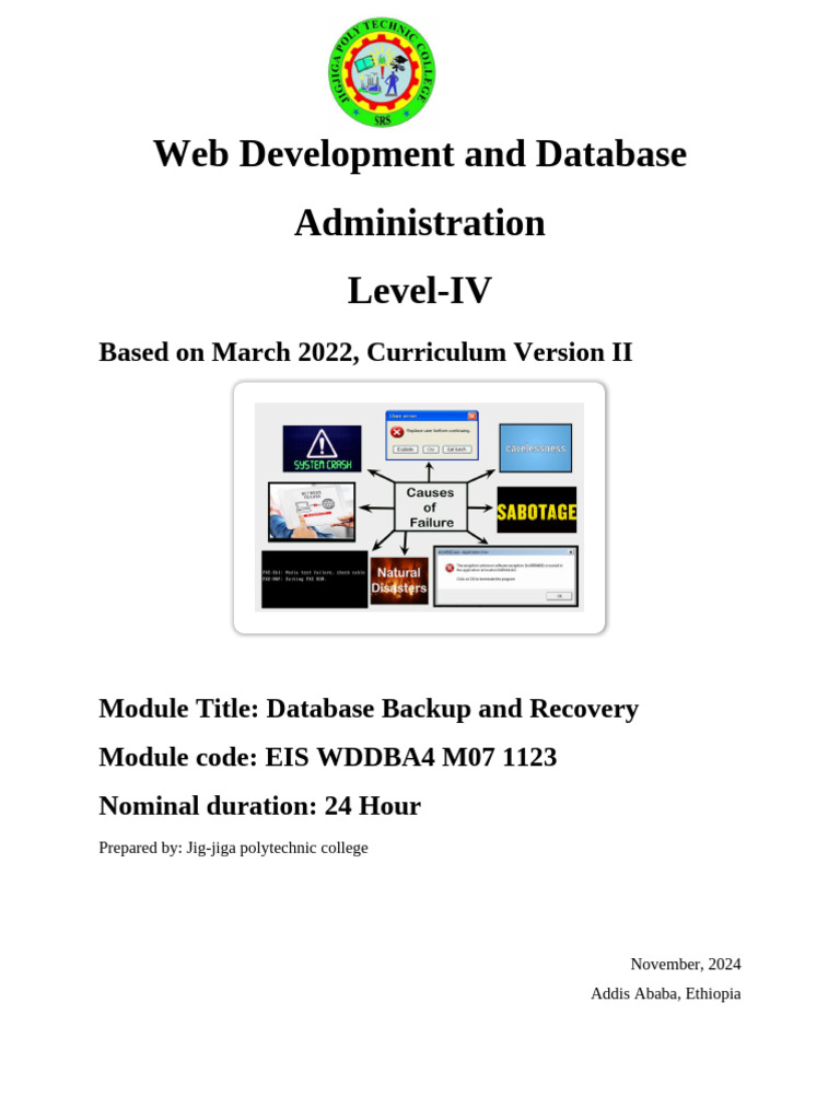 M07 Database Backup and Recovery | PDF | Backup | Databases