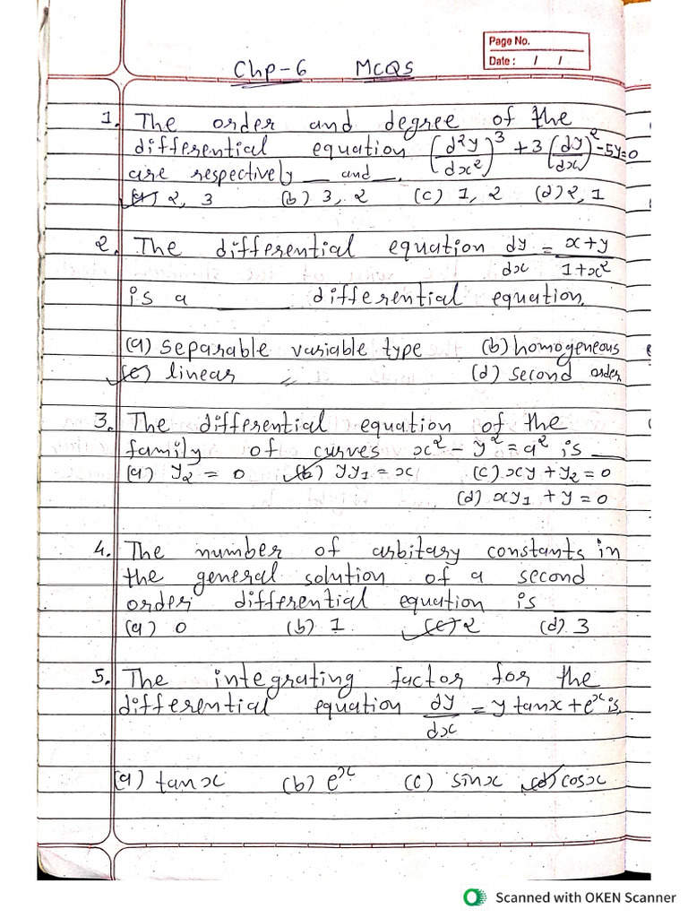 Maths2 Chapter6 With Solution | PDF