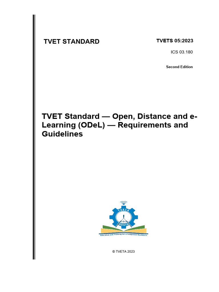 TVET Standard - Open Distance and E-Learning (ODeL) - Requirements and ...