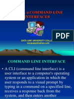 Intro. 2 Command Line Interfaces: Data Link University College