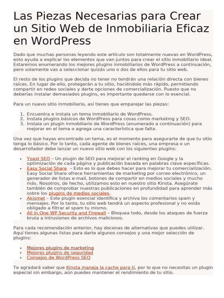 Las Piezas Necesarias Para Crear Un Sitio Web de Inmobiliaria Eficaz en ...