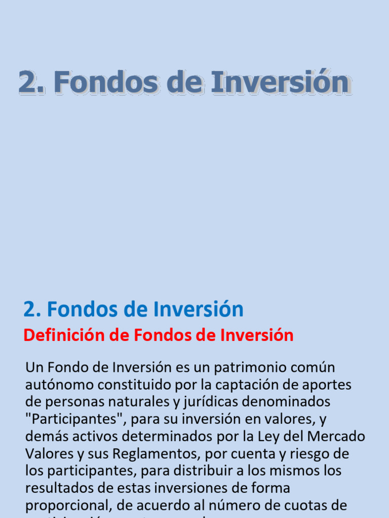 2 FONDOS INVERSIÓN M V | PDF | Fondo de inversión | Portafolio (Finanzas)