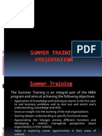 Summer Training Guidelines