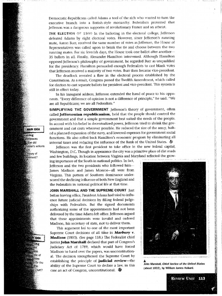 Jeffersonian+Republicanism+%26+War+of+1812+Reading | PDF
