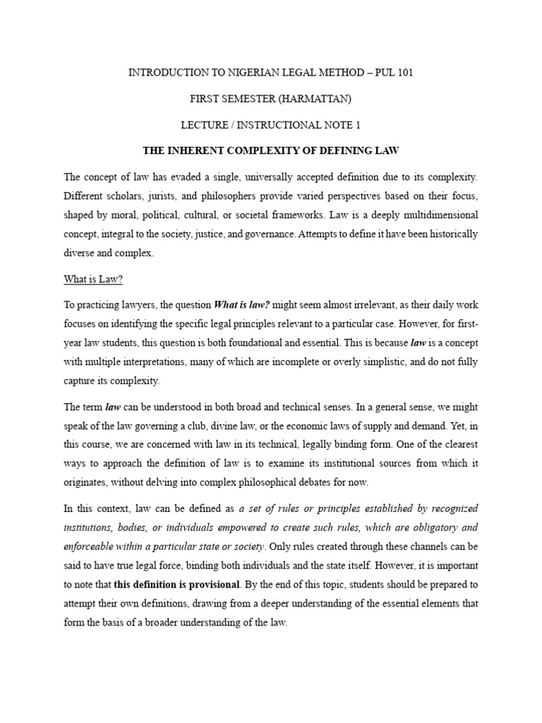 Lecture 1 - Legal Method - First Semester | PDF | Natural Law | Common Law
