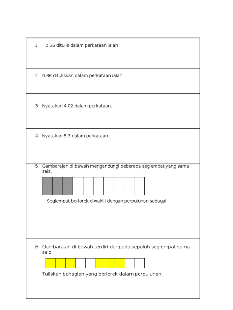 Worksheet y 4