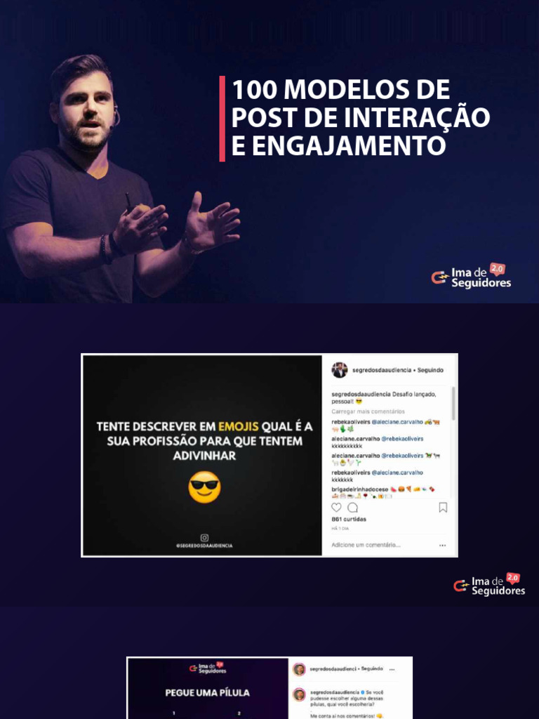 100 Modelos de Post de Interacao Novo Compactado | PDF
