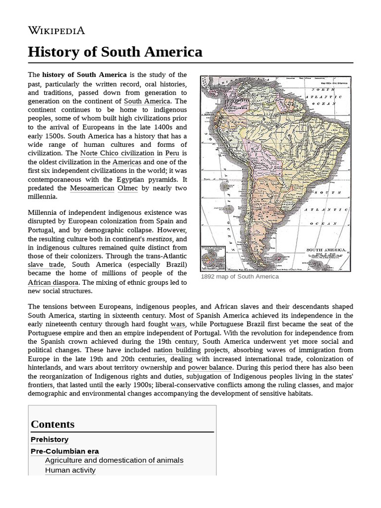 History of South America Latin America | PDF | Amazon Rainforest