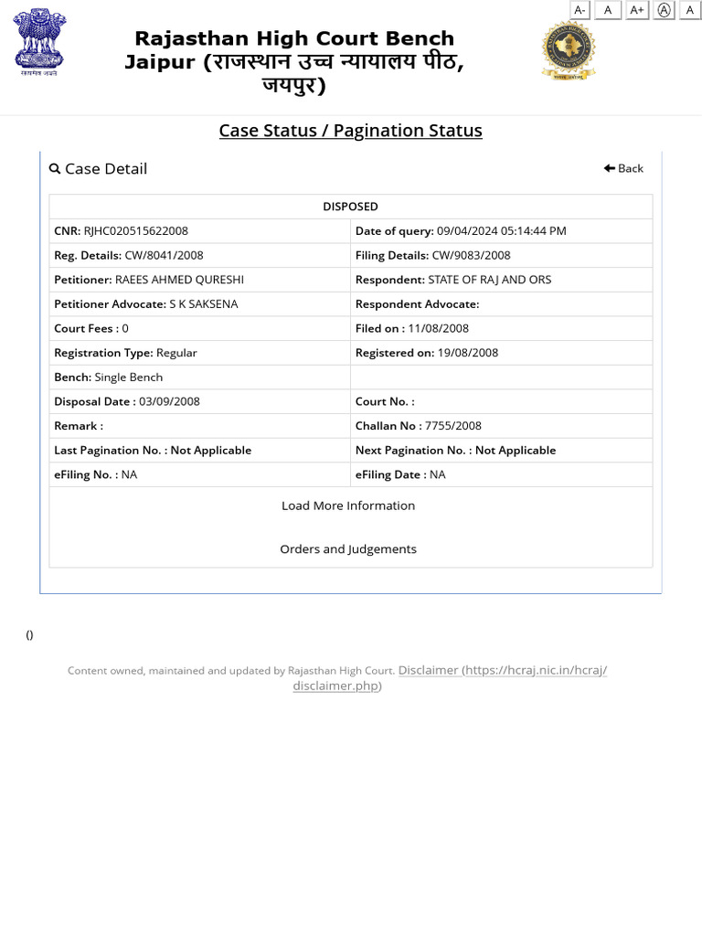 Rajasthan High Court | PDF