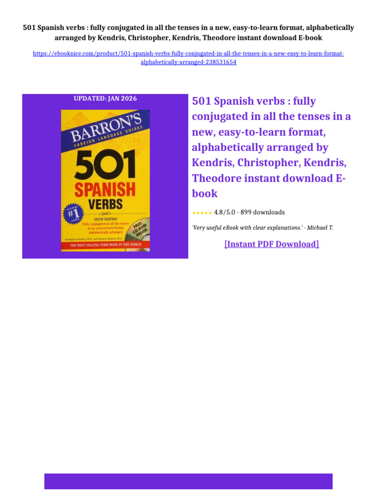501 Spanish verbs : fully conjugated in all the tenses in a new, easy ...