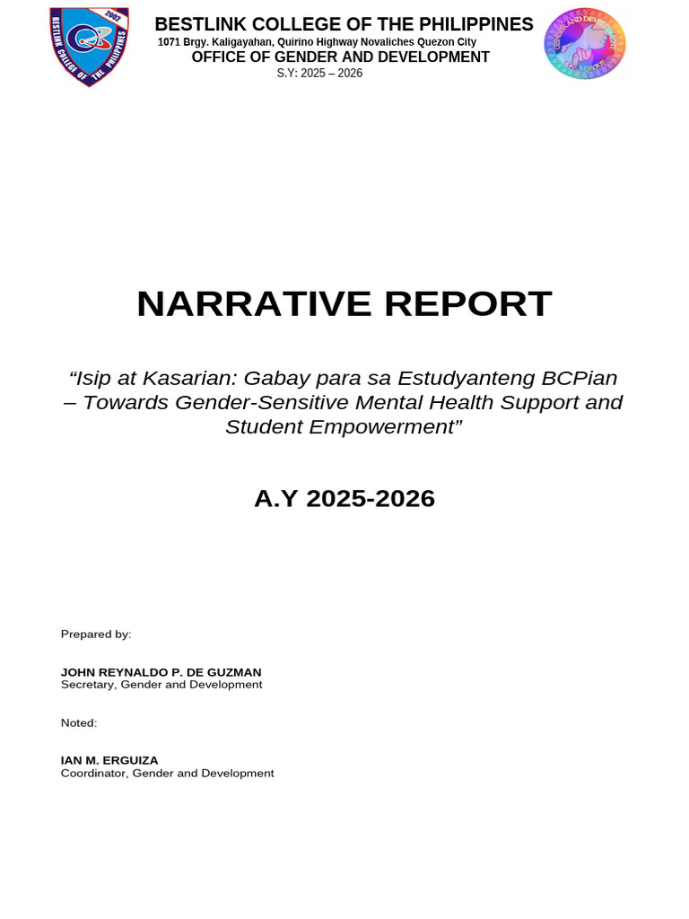 Narrative Report Seminar Gad Gac | PDF | Gender And Development ...