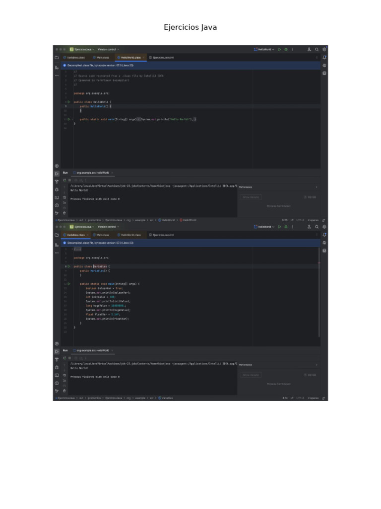 Ejercicios Java | PDF