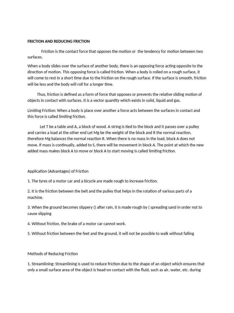 Classnotes Student 58874139912 Wk7 | PDF | Friction | Force