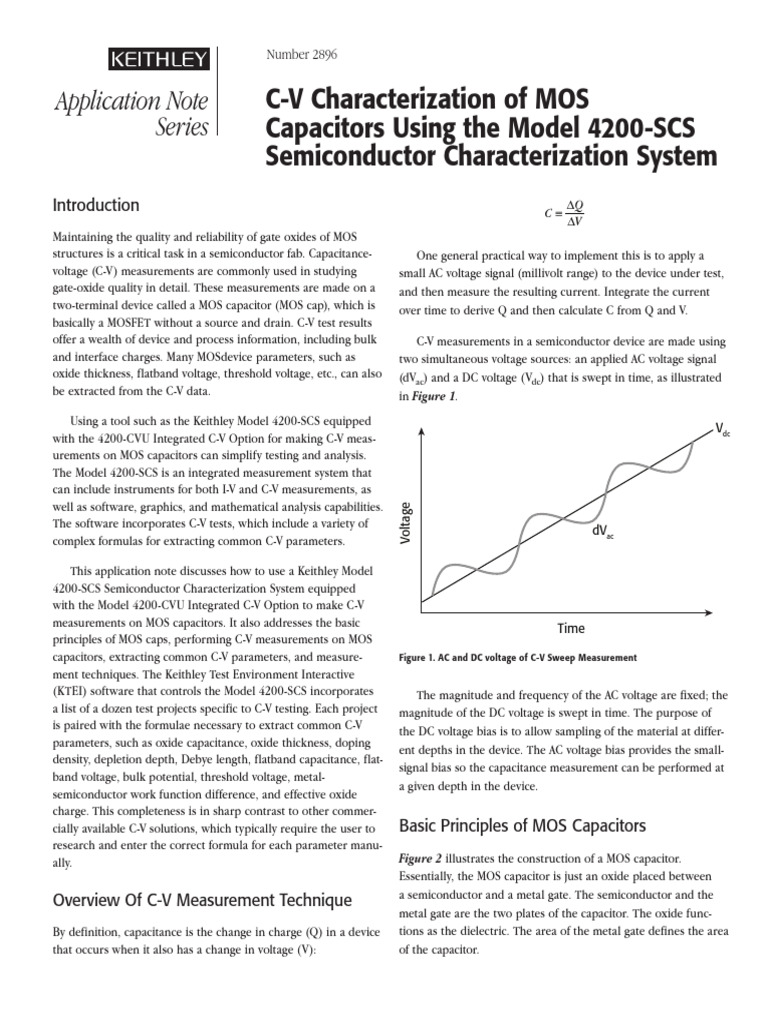 2896 C-V Char MOS | PDF | Mosfet | Field Effect Transistor