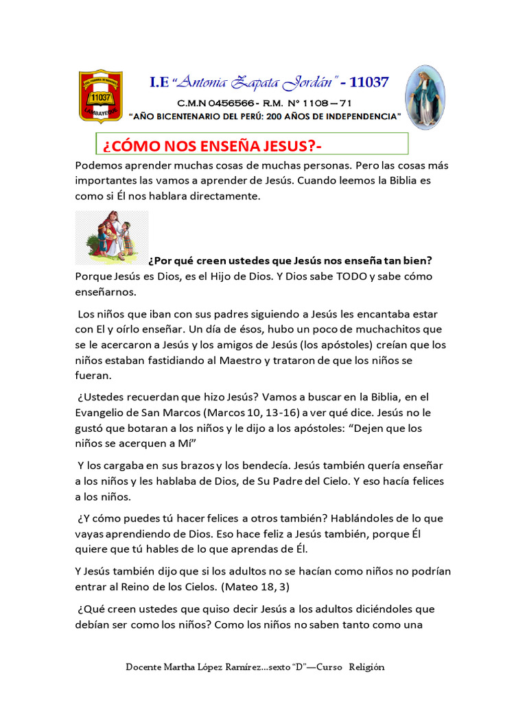 Como Nos Enseña Jesús | PDF | Biblia | Jesús