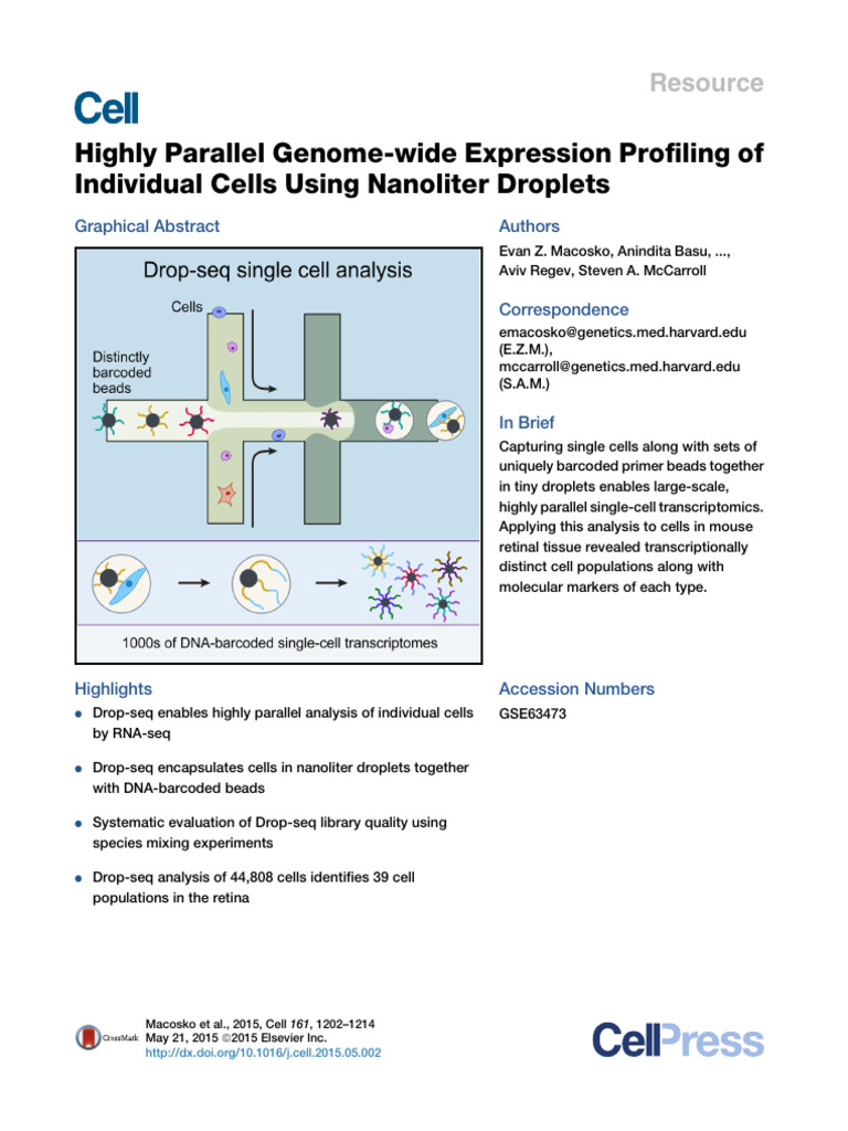 3. Highly Parallel Genome-wide Expression Profiling of Individual Cells ...