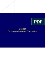 Case of Cambridge Software Corporation