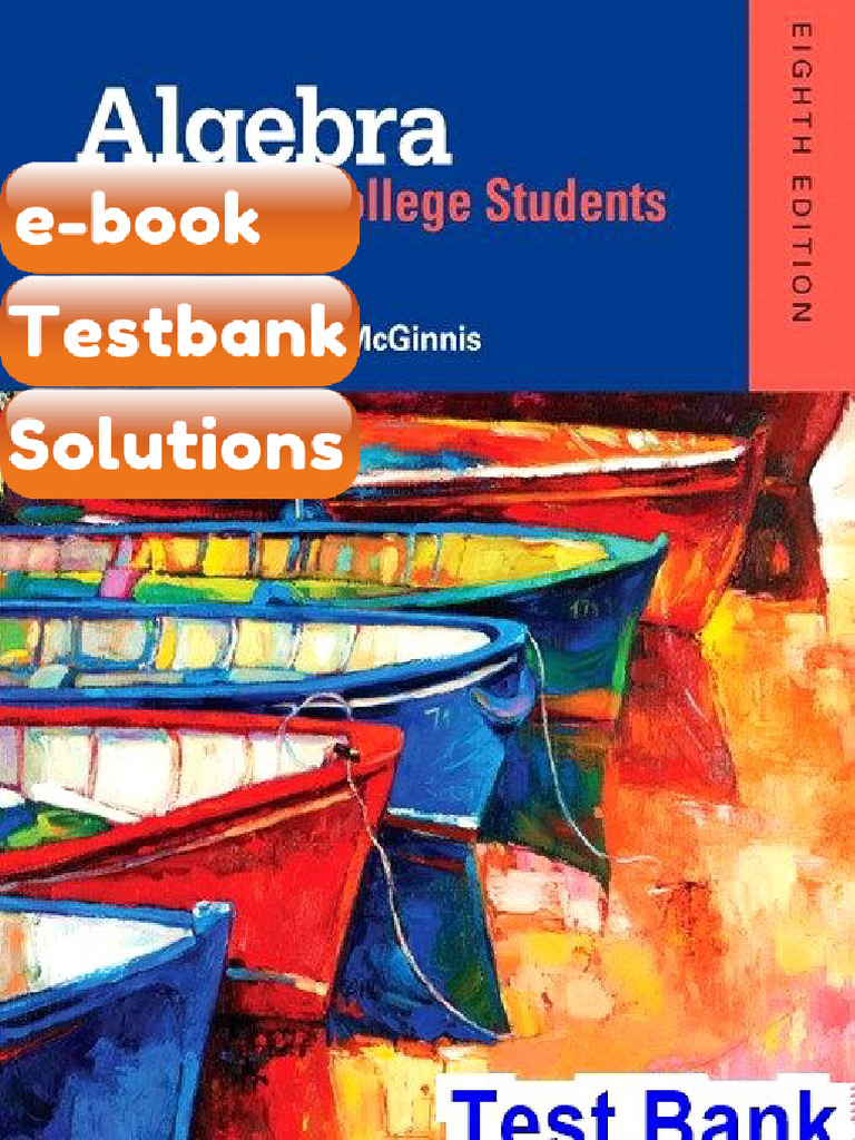 Testbank Algebra for College Students 8th Edition Lial Fast Download ...