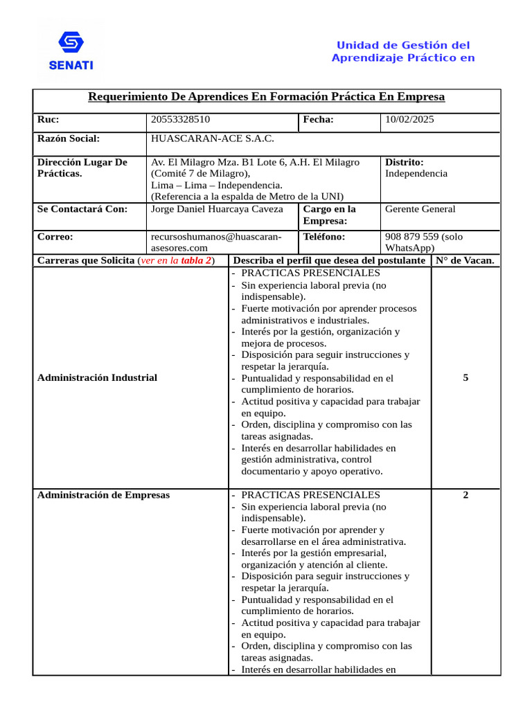 Formato de Requerimiento de Aprendices para Fpe v2 | PDF | Diseño ...