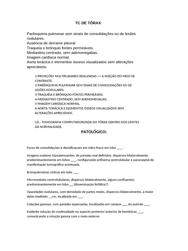 TC Tórax | PDF